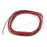 uxcell 電気ワイヤ　ケーブル　ブラック　コッパー製　28AWG PVC製 5M長さ