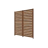 YKK ap　リレーリアフェンス3型（横板格子）　メーターモジュール　（本体＋柱）セット　自在連結用　H23FK　TPS-F33　【アルミフェンス　柵】 木目カラー　ショコラウォールナット