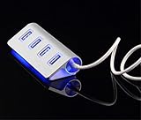 Tmrow 1個 4ポート USB2.0 アルミニウムポータブル データハブ