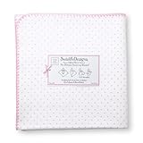 SwaddleDesigns Ultimate Receiving Blanket, Classic Polka Dots, Bright Pink by SwaddleDesigns [並行輸入品]
