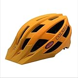 DGF ヘルメット軽量自転車スクラブマットマウンテンロードサイクリングレーシングヘルメットワンピースハード帽子バイク帽子キャップ多色オプション (色 : イエロー いえろ゜)