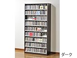 ☆コレクター絶賛☆大容量CDラック/DVDラック　ダンデム　CD最大1503枚、DVD最大672枚[TCS890-D]ダークブラウン