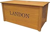 木製トイボックス、LargeオークToy Chest、Personalizedジョージアフォント、カスタムオプション WTB-georgia-CB