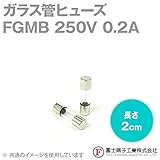 富士端子 FGMB ガラス管ヒューズ 1個 カートリッジタイプ (定格: AC250V 0.2A) (長さ: 2cm) (B種溶断型) NN