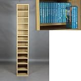 ツイン棚板スリム本棚（コミック本棚） 幅30cm高さ180cm ナチュラル