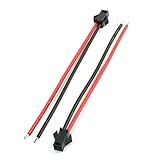 SODIAL(R)10ペア長さ15cm JST SM 2ピンプラグオスがメスへのワイヤーコネクタ