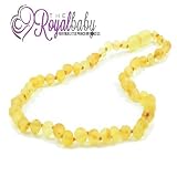Baltic Amber Teething Necklace for Babies (33cm) Natural Anti-inflammatory Solution for Teething wit