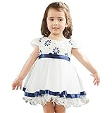 WIN ベビードレス ベビーデイジー 結婚式 セレモニードレス フォーマルドレス 子供服 女の子 赤ちゃん お宮参り ティアードスカート (120cm, ホワイト)