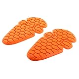 Perfk ユニバーサル　オートバイ　取り外し可能な　膝/肘パッド　膝プロテクター　肘プロテクター　オレンジ　１対入り　