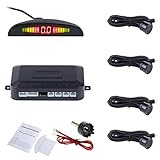 Pixnor Car Reverse Backup Radar System Premium Quality 4 Parking Sensors Car Reverse Backup Radar Sy