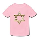 星 ２～６歳子供 半袖 男女兼用 金 星 宗教 ヨーロッパ オリジナル ティー Tシャツ Pink 5-6 Toddler