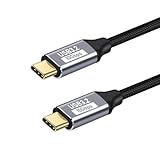 USB Type C 延長ケーブル PD対応 100W/5A 急速充電 USB3.2 Gen2(10Gbps) 高速データ転送 【4K@60Hz映像出力】高耐久ナイロン編みMacBook/iPad/Surface/Switch/Xperia/Galaxyなどのタイプusb-c機種対応（（C型オス-型Cオス） 1 m）