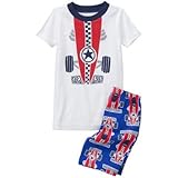GYMBOREE(ジンボリー) ショーティ2ピースパジャマ ホワイト 下着 6～12ヶ月【並行輸入】