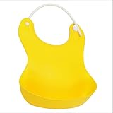 Jolieer ソフトスタイ 防水 やわらか ランチビブ お食事用 エプロン (イエロー)
