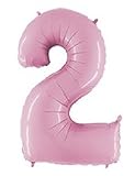 1数2つ# 2 2 ndベビーパステルピンクガール誕生日PARTY Mylar Balloon 40 "