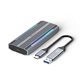 Yottamaster M.2 SSD 外付けケース NVMe M.2 SSD ケース USB3.2 Gen2 10Gbps高速転送 UASP&Trim対応 2230/2242/2260/2280 M.2 NVMe SSDに対応 M-Key/B&M-Key アルミ製 RGBライティング付き M.2 SSD 外付け エンクロージャ