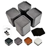 FABOMI 【4個入り】洗濯機 かさあげ台 置き台 防振 防振ゴム 4cm 7cm 10cm 洗濯機 置き場 高さ調整 底上げ 4個セット ドラム式 縦型 引っ越し 掃除 洗濯機下 騒音対策 洗濯機かさ上げ台 洗濯機置き場 1段 2段 3段 (グレー, 三段)