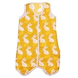 Kesoto ベビー寝袋　ベビーおくるみ　赤ちゃん寝袋　ガーゼ　柔らかい　通気性　全５種類　 - ウサギ, 1-2T