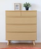 ISSEIKI チェスト 収納家具 ナチュラル色 幅80 ロータイプ カフェスタイル 木製家具 【CA-52-5】