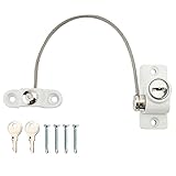 Powanfity_JP 安全ロック 赤ちゃん 窓ストッパー 窓の開閉をロック 取り付け簡単 病院、ホテル、家庭、学校適用 キー付き ネジ付き