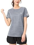[TACVASEN] レディース 速乾 無地 tシャツ ランニング トレニング用 ティーシャツ ハイキング フィットネス 可愛い スポーツウェア カットソー ピンク L