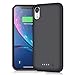 iPhone xr 対応 バッテリー内蔵ケース 6800mAh 大容量 バッテリーケース iPhone xr 対応 battery case アイフォンxr 適応 バッテリーケース 黒