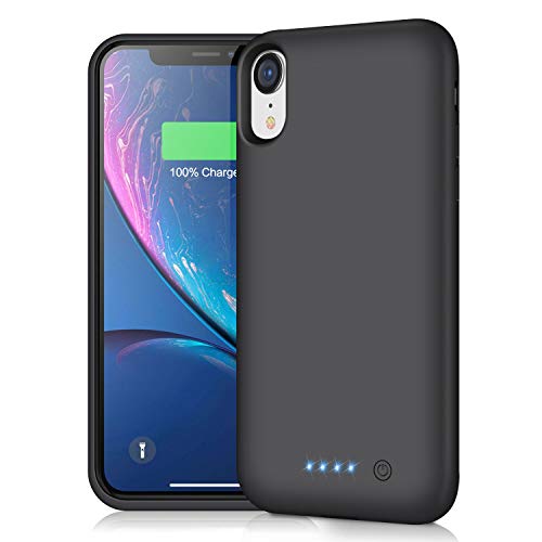 iPhone xr 対応 バッテリー内蔵ケース 6800mAh 大容量 バッテリーケース iPhone xr 対応 battery case アイフォンxr 適応 バッテリーケース 黒