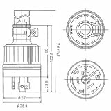アメリカン電機 防水形プラグ 引掛形 30A 接地形2P 125V 黒 3312RW-L5