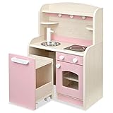 木製 ままごとキッチン minicook(ミニクック) (組立品Ver.4 ワゴンタイプ, ピンク)