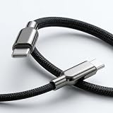 Piece One マグネットケーブル Type-C to Type-C 240W PD対応 急速充電 1.2m 充電ケーブル タイプc 収納 絡まない 480Mbps データ転送 ナイロン 亜鉛合金 高耐久 ミニマルデザイン (ブラック)