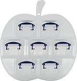 不二貿易 プラスチック 収納 ケース セットタイプ アップル 0.14Lx7 クリアR.U.BOX (幅22.5x奥行8cm) 20737