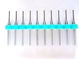 10pcs 超硬 エンドミル (1.3mm)
