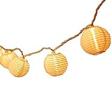 Oriental Lantern String Light Penderie 10 Indoor/Outdoor White Nylon Lantern Chinese Globe Fairy lig