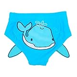 赤ちゃんの水泳トランク漫画再利用可能な水泳おむつ、鯨 L