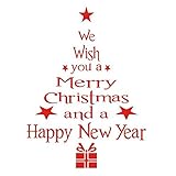 Nice Days（ナイス　ディズ） インテリア装飾 壁面装飾 はがせる クリスマス ウォールステッカー クリスマスツリー (赤)