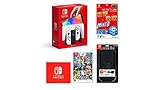 Nintendo Switch(有機ELモデル) Joy-Con(L)/(R) ホワイト+【任天堂ライセンス商品】Nintendo Switch (有機ELモデル)専用有機EL保護フィルム 多機能+Nintendo Switch 専用 スマートポーチEVA ブラック+大乱闘スマッシュブラザーズ SPECIAL - Switch (【Amazon.co.jp限定】Nintendo Switch ロゴデザイン マイクロファイバークロス 同梱)