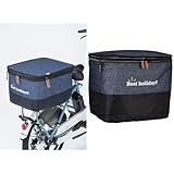 【セット買い】川住製作所(kawasumi) 2段式後カゴカバーデニムKW-556NV + 2段式前カゴカバーデニムKW-555NV