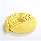 【乳幼児への安全対策】ベビー　デスクの角カバー コーナーガード Ｌ型 タイプ 赤ちゃん ケガ防止 クッション 自由自在 かんたん設置　全長2メートル … (yellow)