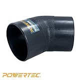 POWERTEC 70183 45 Degree Elbow, 4" [並行輸入品]