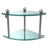 Allied Brass PR-3-ABR Double Corner Glass Shelf Antique Bronze [並行輸入品]