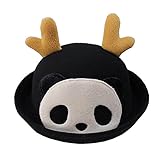 [パンダブラック]ラブリーベビーウールの山高ハット子供バケットハット