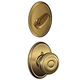 Schlage Lock Company F59-GEO-WKF Georgian Interior Pack Knob Set with Single Cylinder Deadbolt, Anti