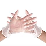 Bartram 使い捨て手袋 プラスチック手袋 PVCグローブ パウダーなし やわらか手袋 50枚入