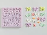 cotta フォンダン&ガムペーストモールド(リボンバラエティ) 紫 約7.5×7×H1cm ...