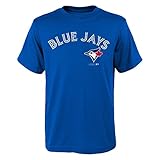 MLB Youthボーイズ半袖" Official Wordmark " Tee ブルー