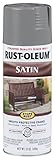 ラストオレウムStops Rustサテンエナメルスプレーペイント312819 12オンス、沿岸グレー