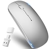 【業界先端 Type-C＆USB-A対応】 マウス 無線 Bluetooth type-c口接続 ワイヤレスマウス 静音 超薄型 小型 高感度 ブルートゥース 2.4GHz 3段階dpi切替 省電力 高耐久性 TELEC認証取得済み Mac/Windows/PC/Macbook/ipad/タブレット/iPhone/Android/スマホ対応 (Type-c/シルバー)