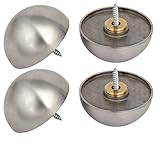 uxcell ミラースクリューネイル 304ステンレススチール セルフタッピングスクリュー ディア50mm 4個入り