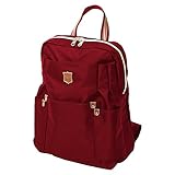MILA BORSA(ミラボルサ) リュック レディース マザーズバッグ 背面ファスナー付き (02 レッド)