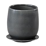 和風花器　陶器カームボール 20cm ブルー